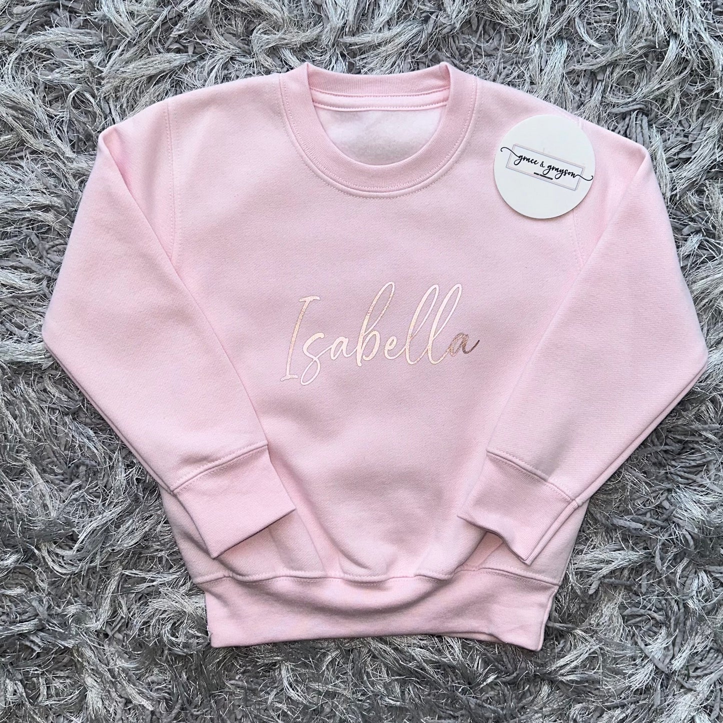 Personalised Pastel Pink Sweatshirt
