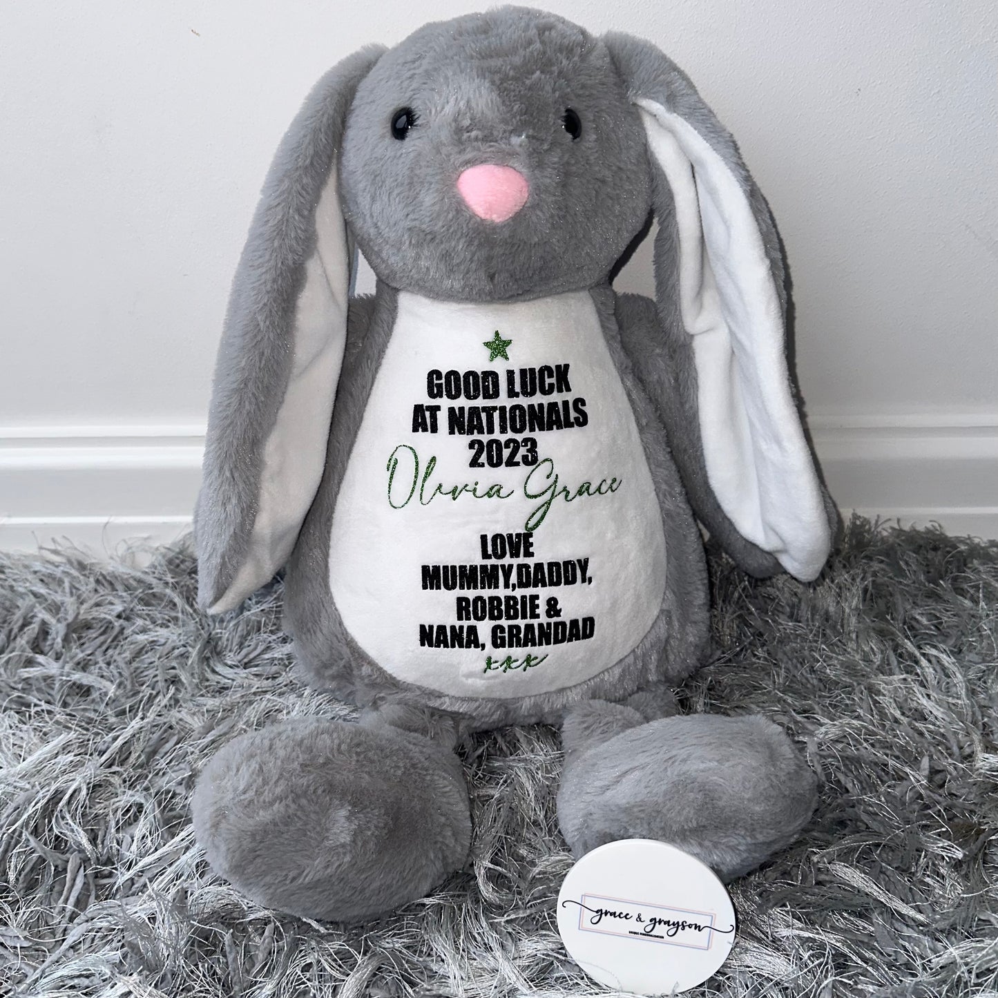 Personalised Good Luck Teddy Bear
