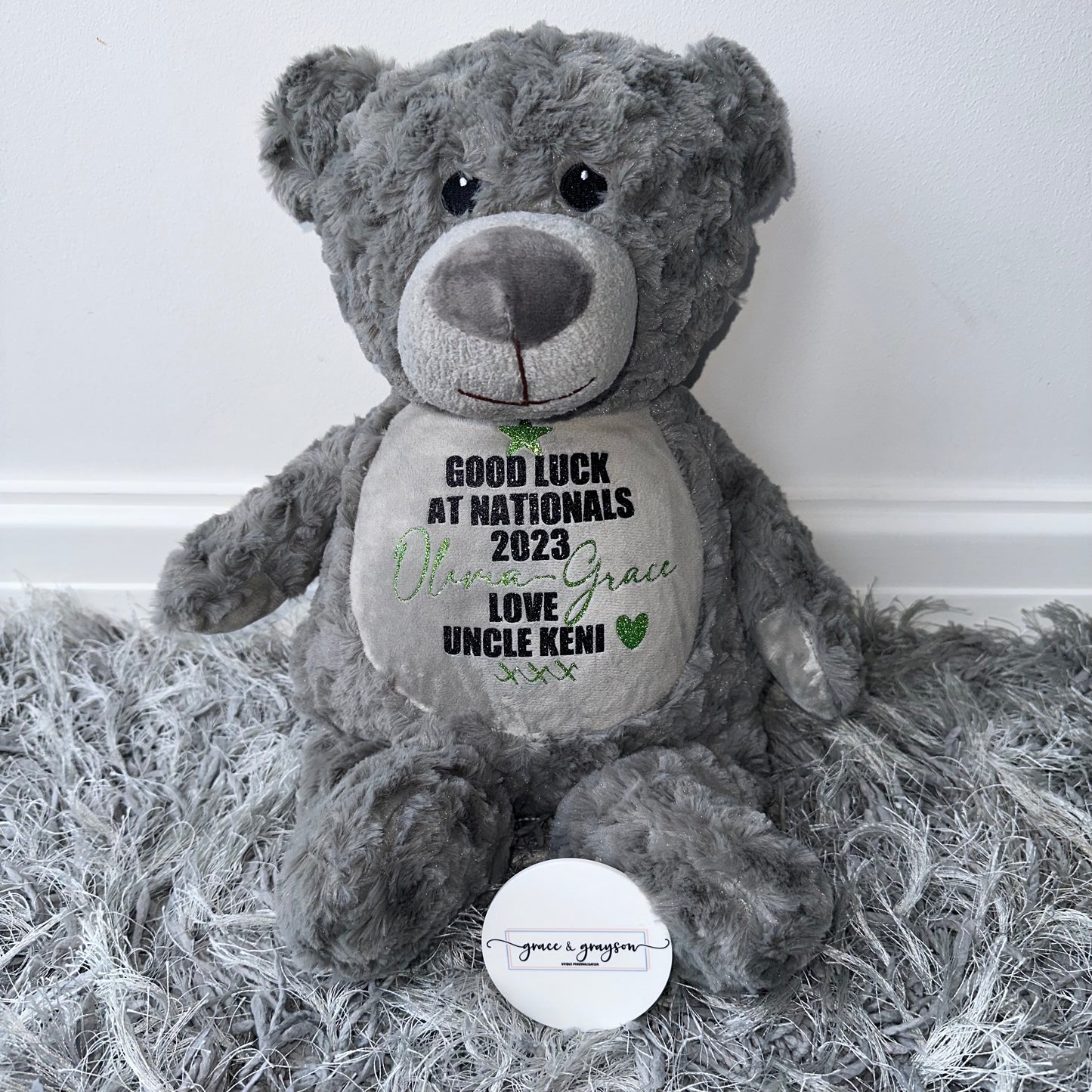 Personalised Good Luck Teddy Bear