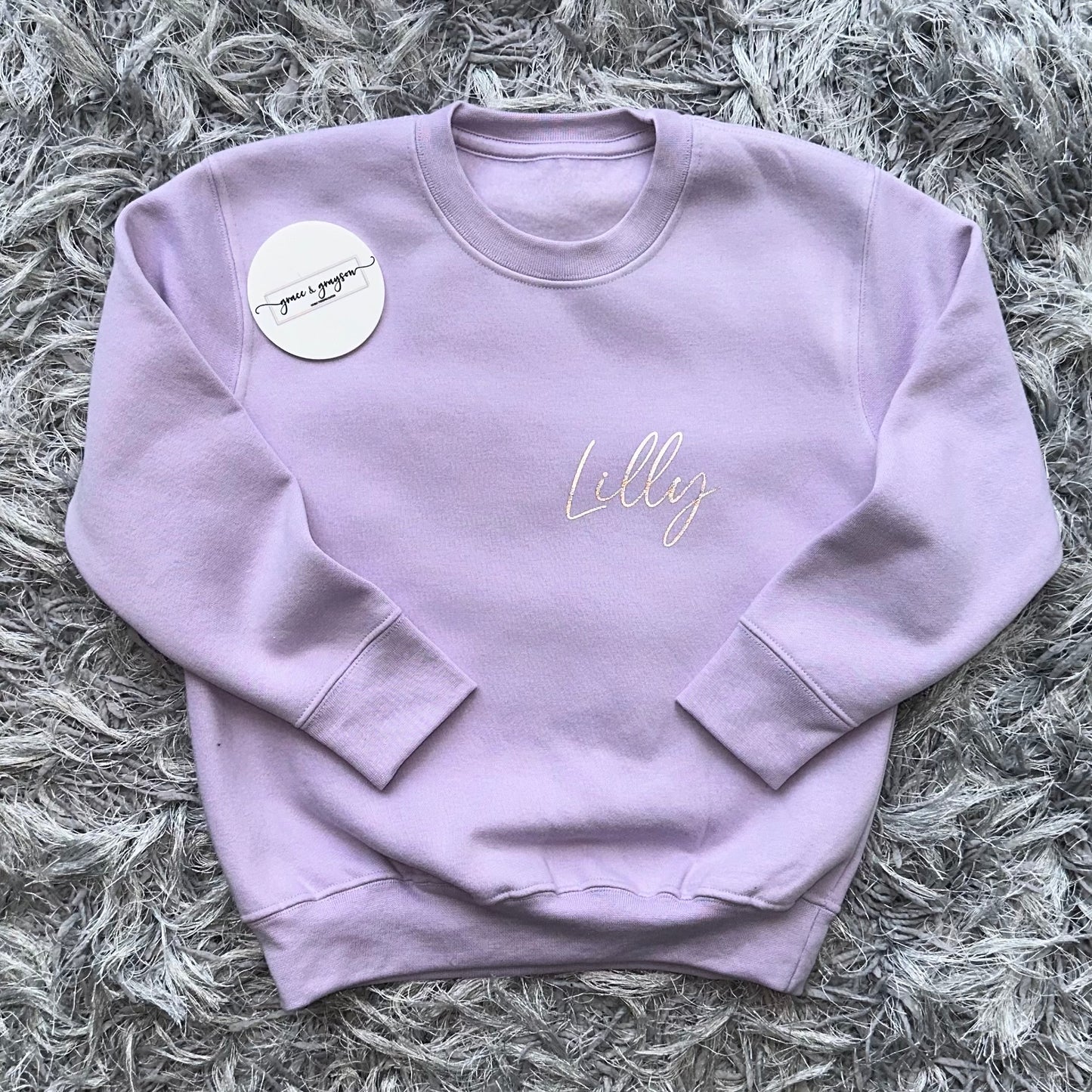 Personalised Pastel Purple Sweatshirt