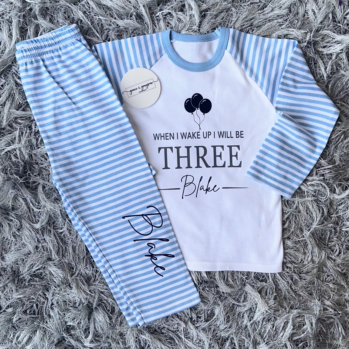 Personalised When I Wake Up Boys Birthday Pyjamas