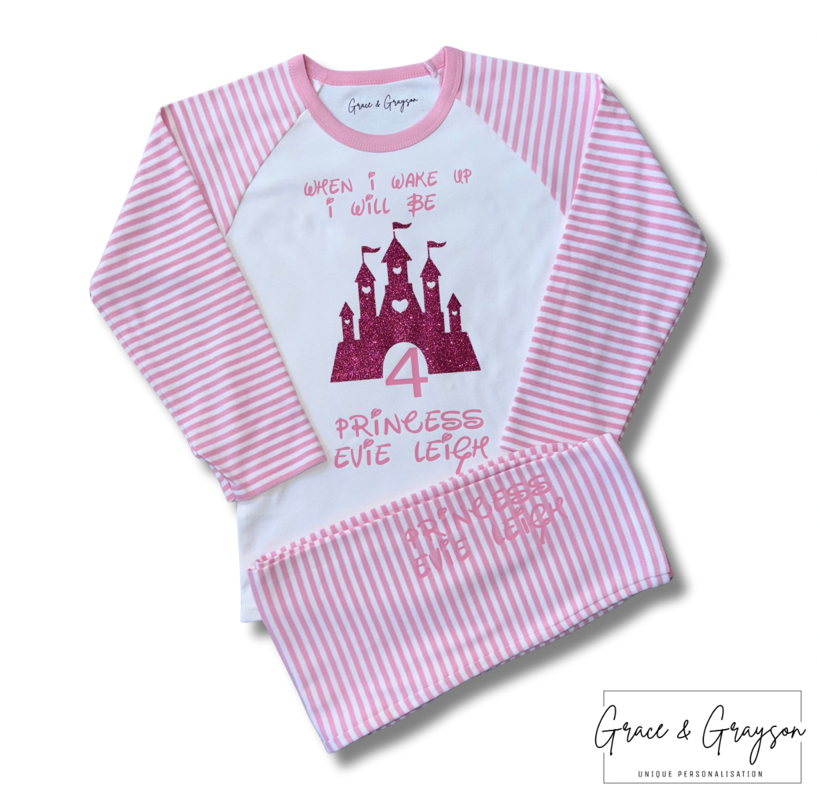 Personalised Birthday Princess Castle Pyjamas