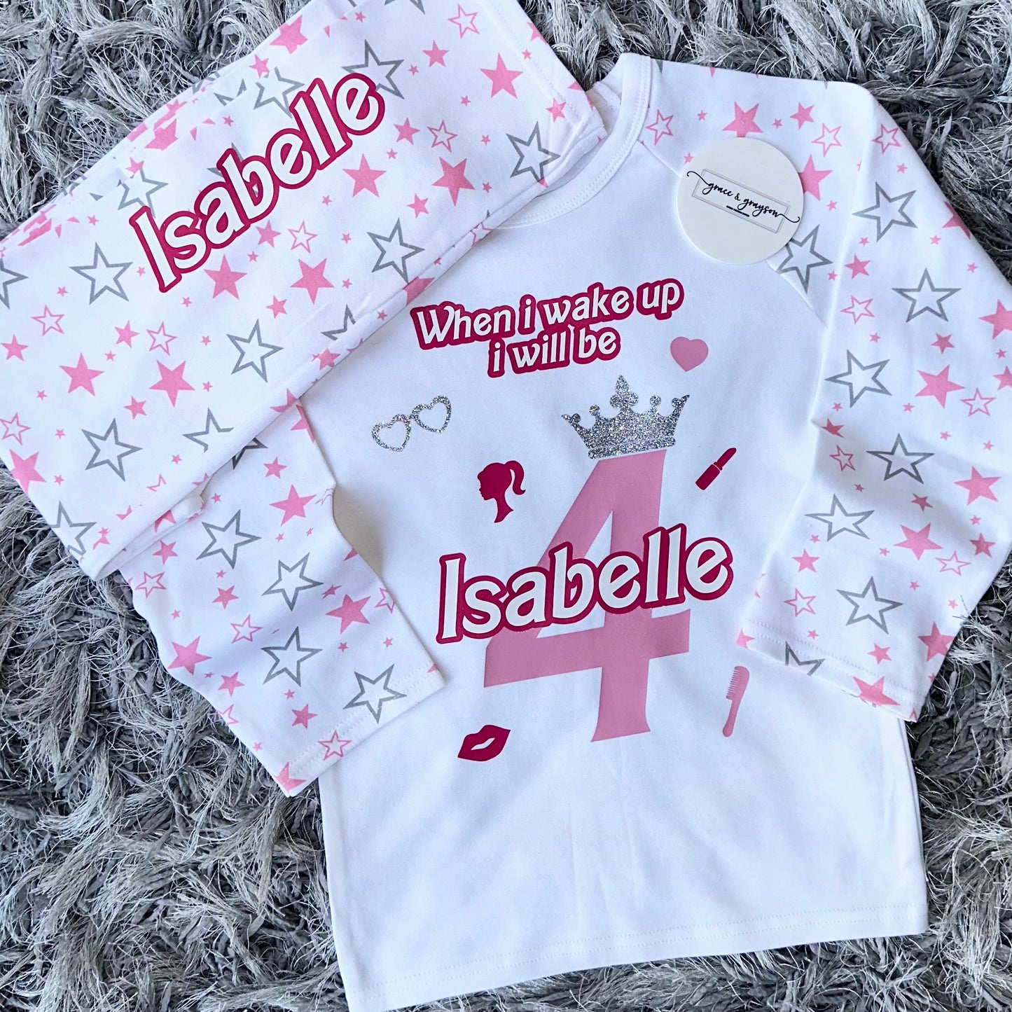 Personalised When I Wake Up Birthday Barbie Pyjamas