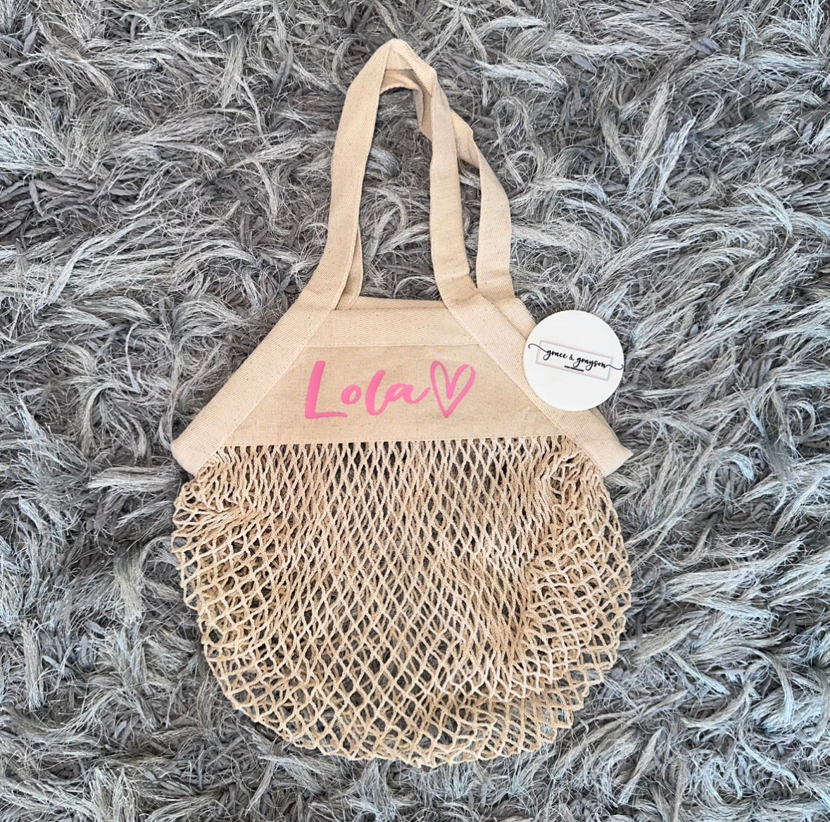 Personalised Mini Mesh Bag