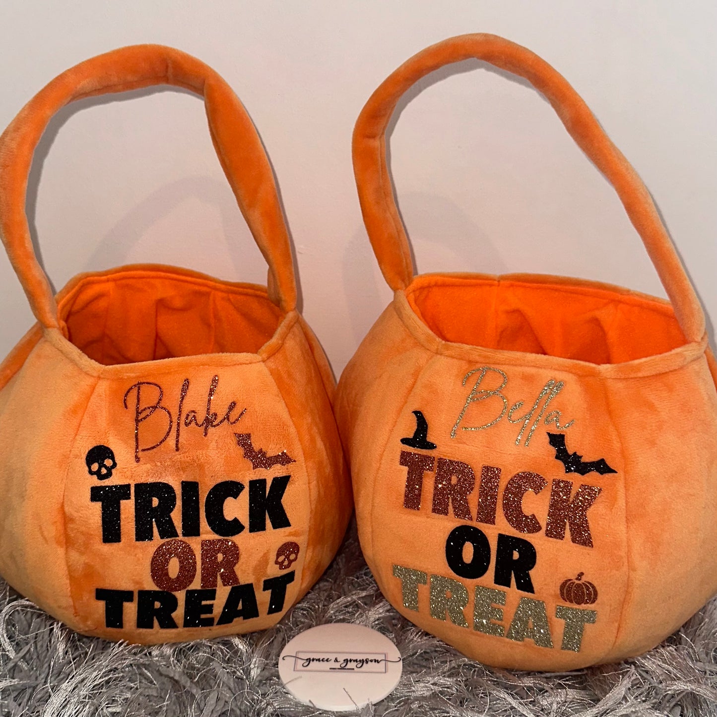 Personalised Sculls & Bats Halloween Bag