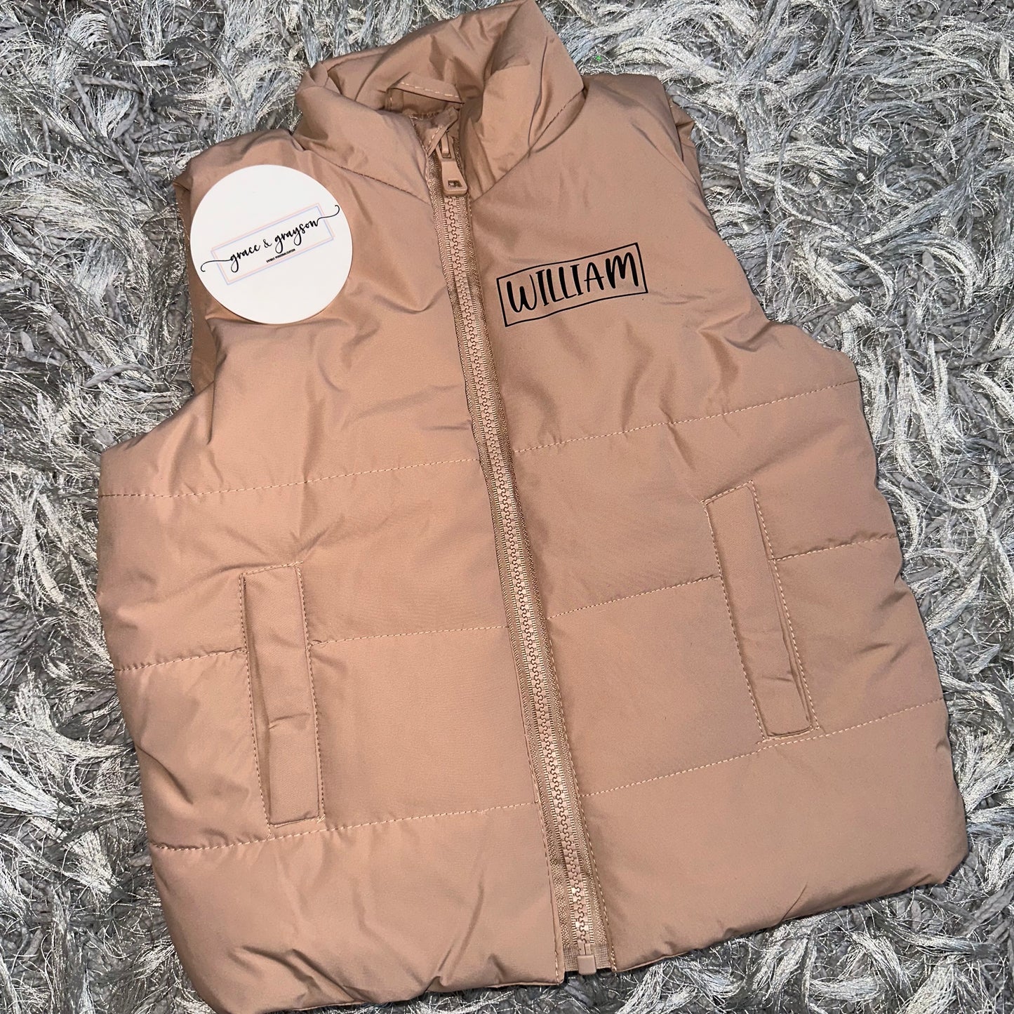 Children's Personalised Box Name Gilet