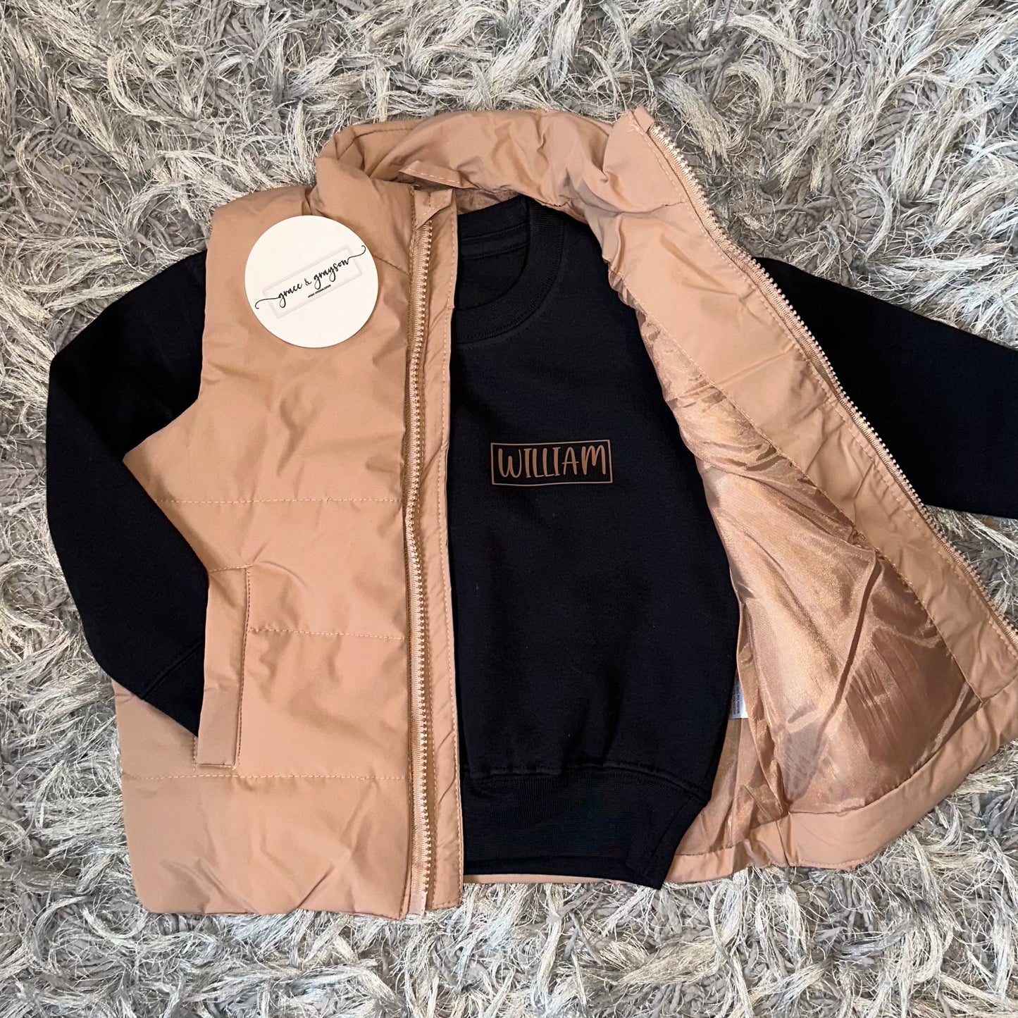 Children's Personalised Box Name Gilet