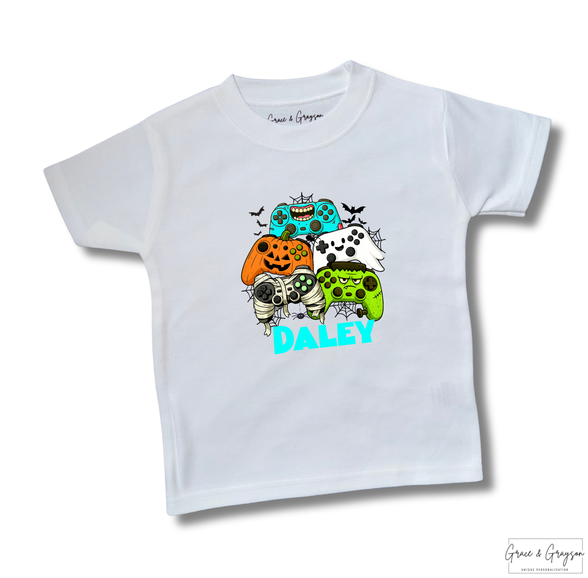 Boys Personalised Halloween Gamer T-Shirt