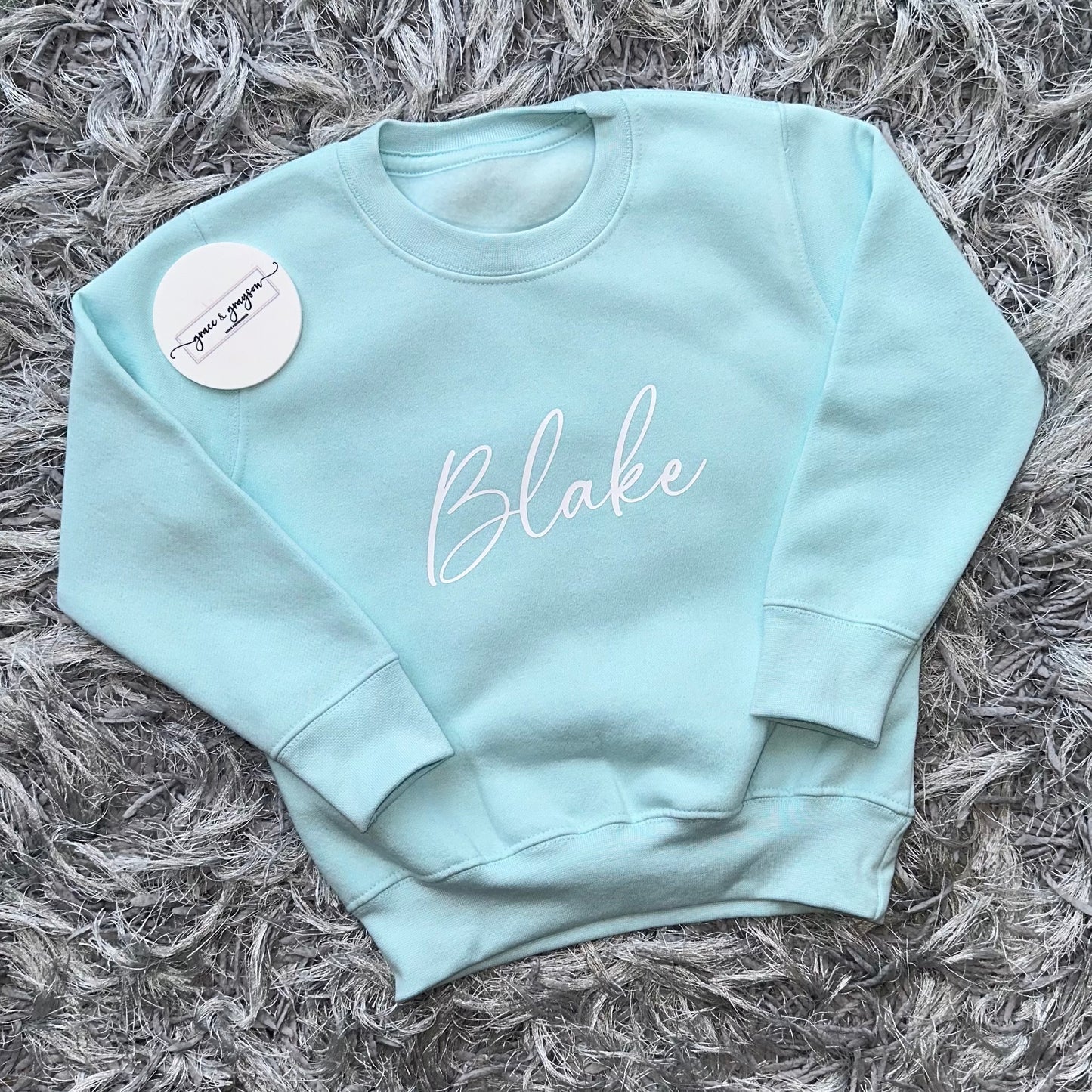 Personalised Pastel Blue Sweatshirt