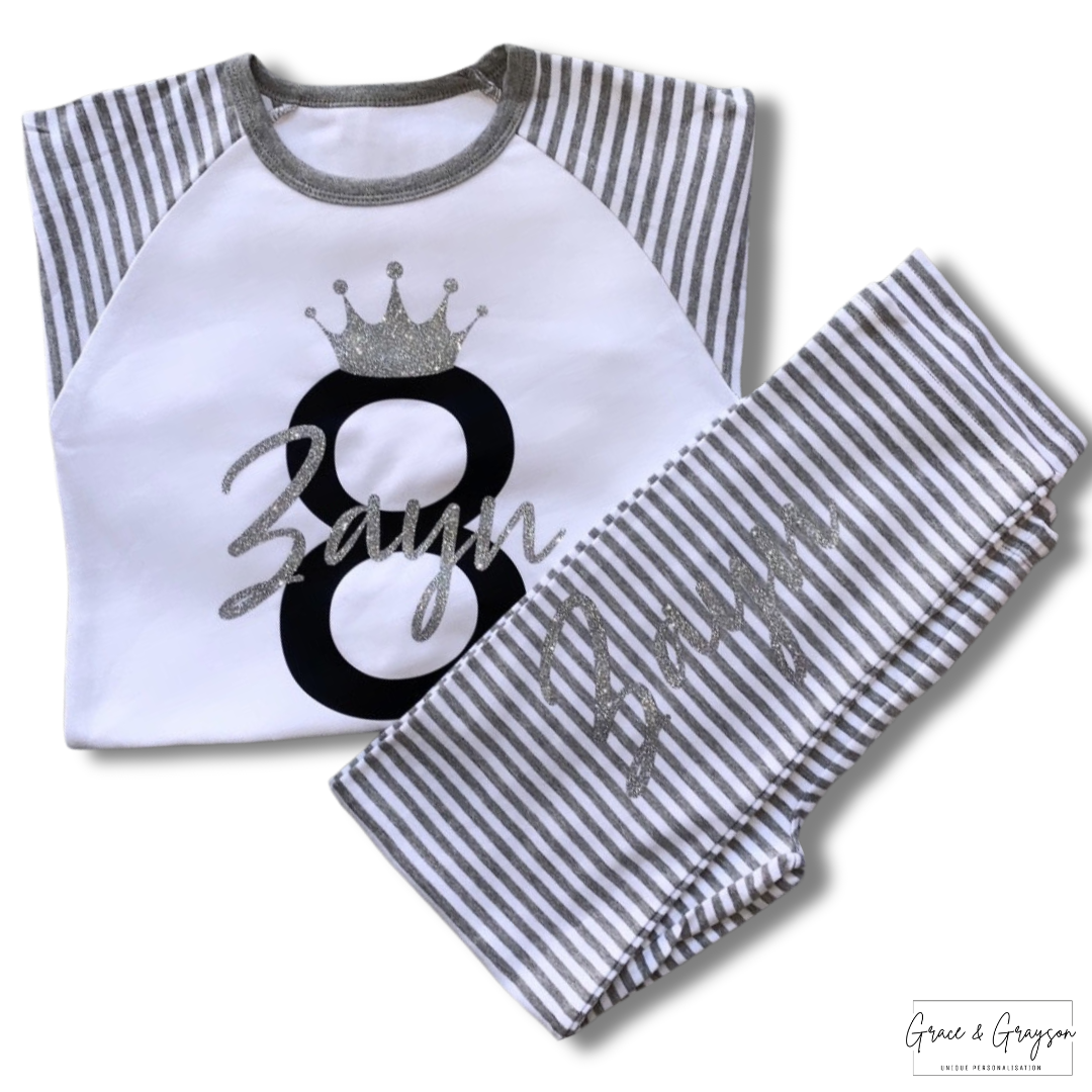 Personalised Birthday Number Pyjamas