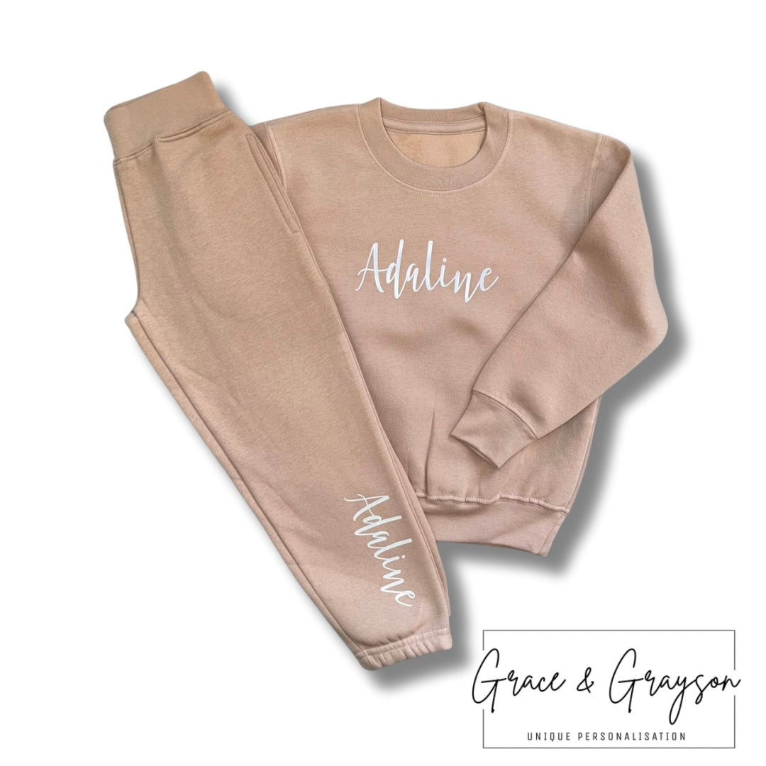 Personalised Warm Taupe Tracksuit