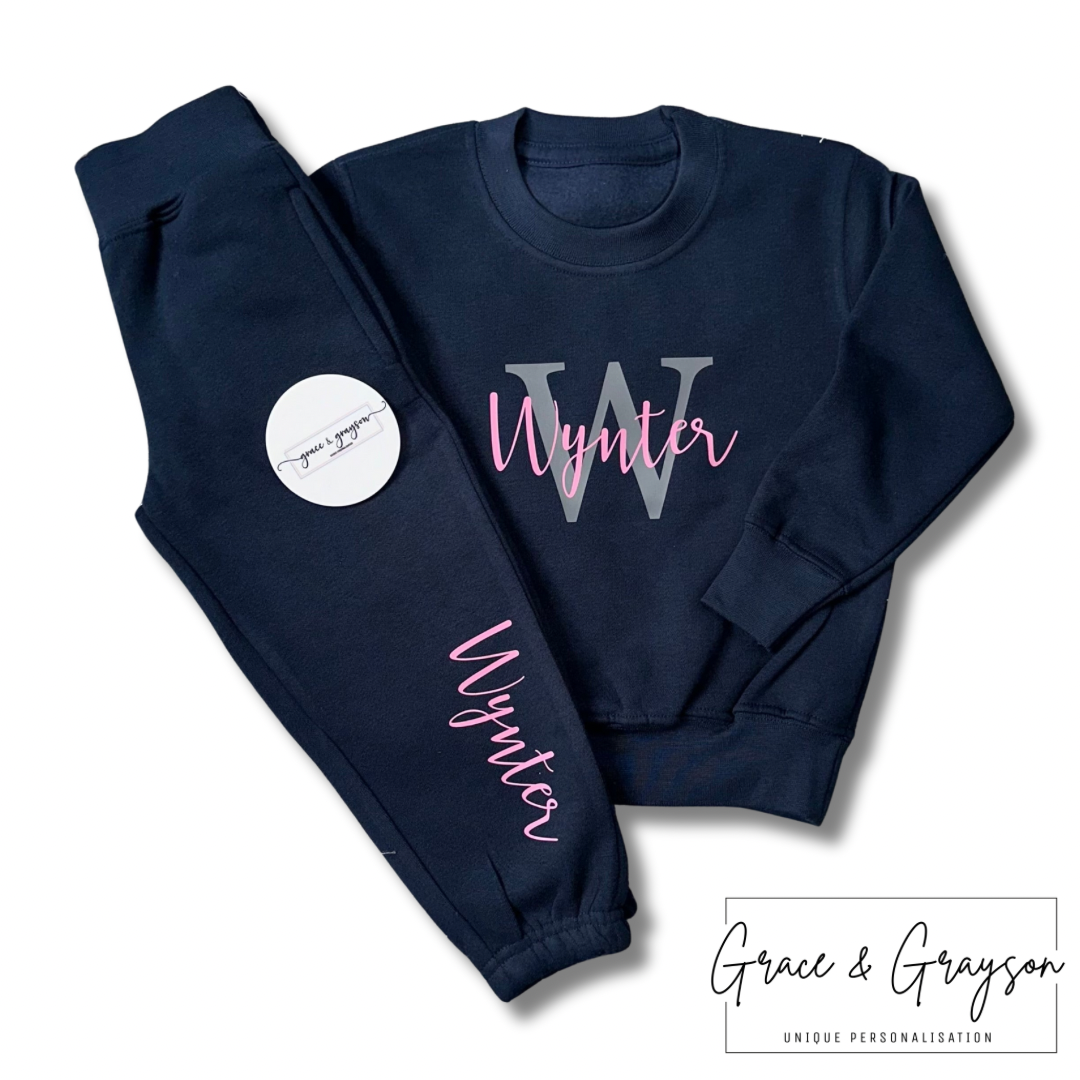 Girls Personalised Name & Initial Tracksuit