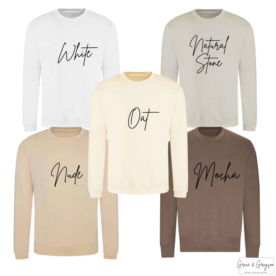 Grace And Grayson Sweatshirt Colours