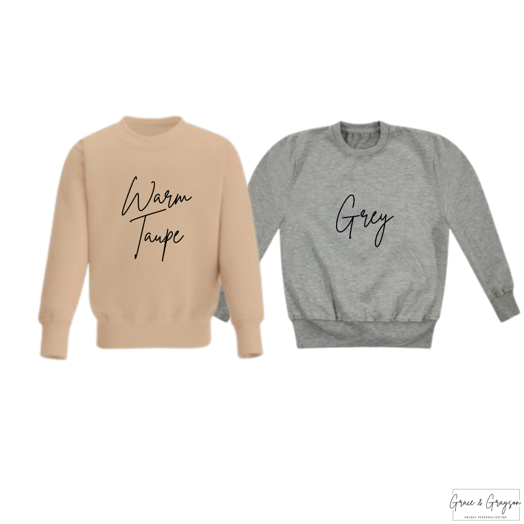 Grace And Grayson sweatshirt Colours