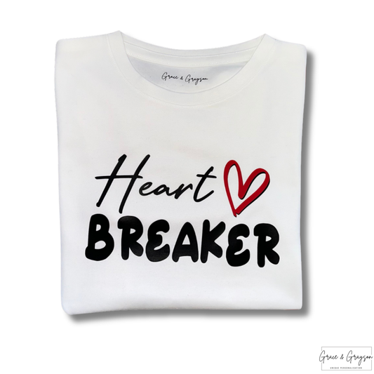 Personalised Valentines Heart Breaker T-Shirt