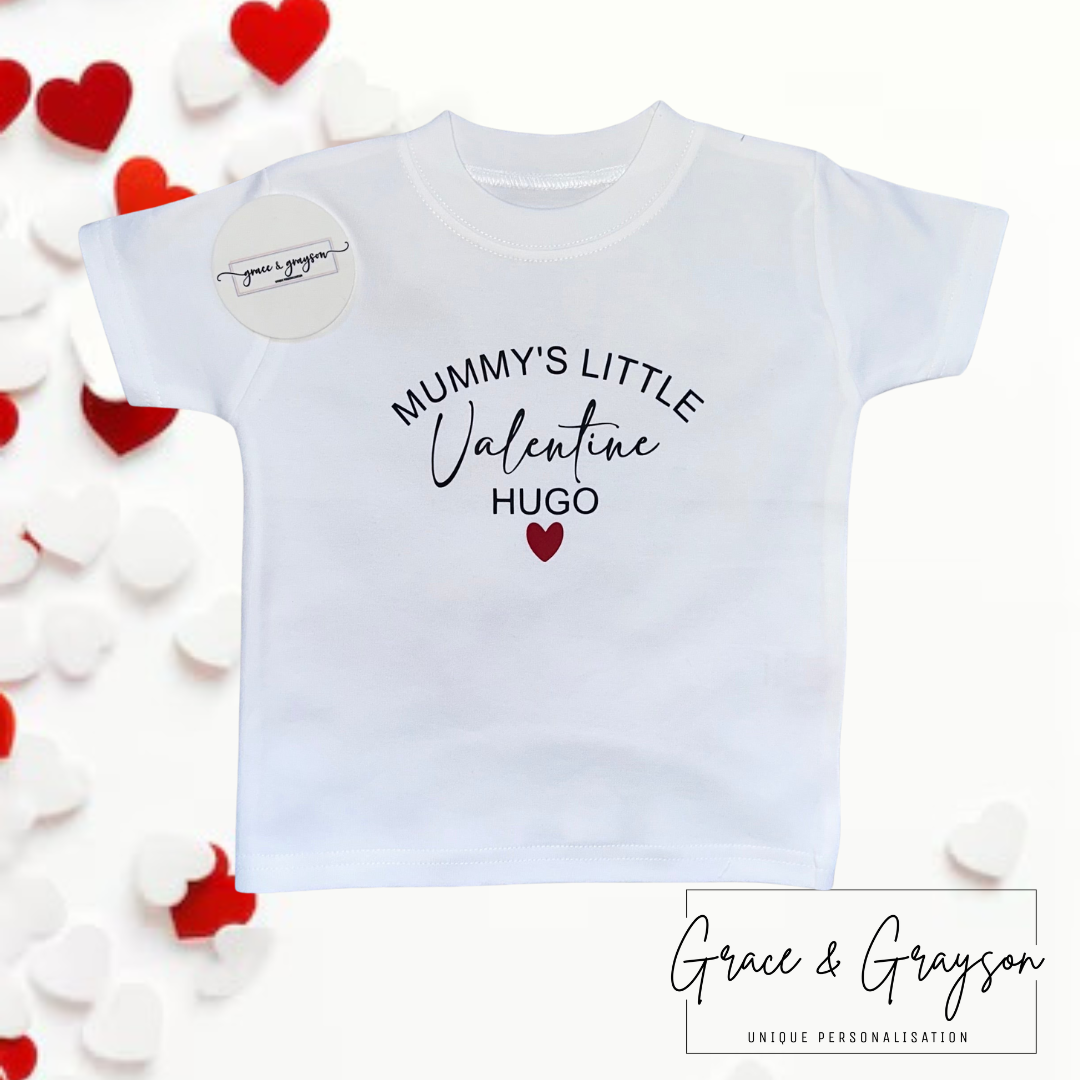 Personalised Mummy’s Little Valentine T-Shirt