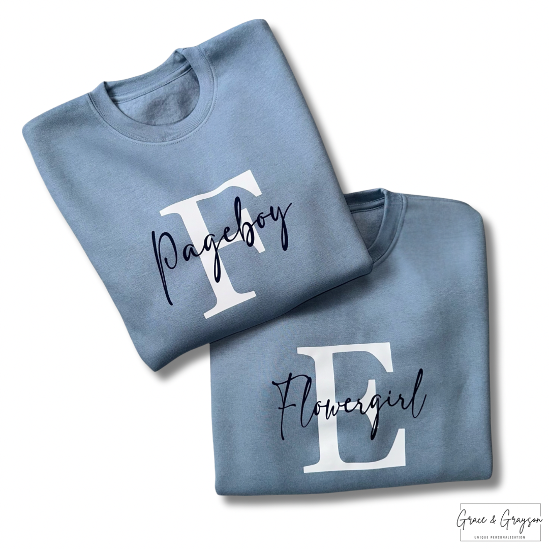 Personalised Dusty Blue Pageboy/Flowergirl Tracksuit