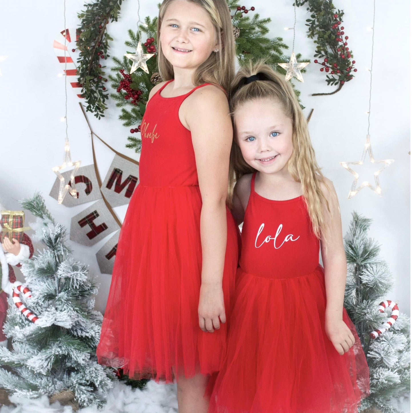 Personalised Red Christmas Tutu Dress
