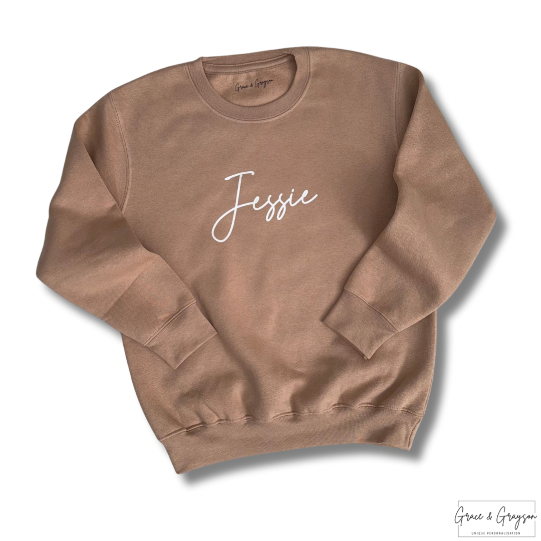 Personalised Warm Taupe Sweatshirt