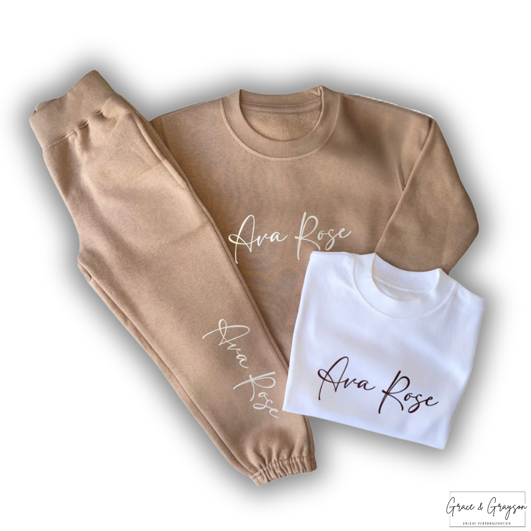 Three Piece Warm Taupe Tracksuit