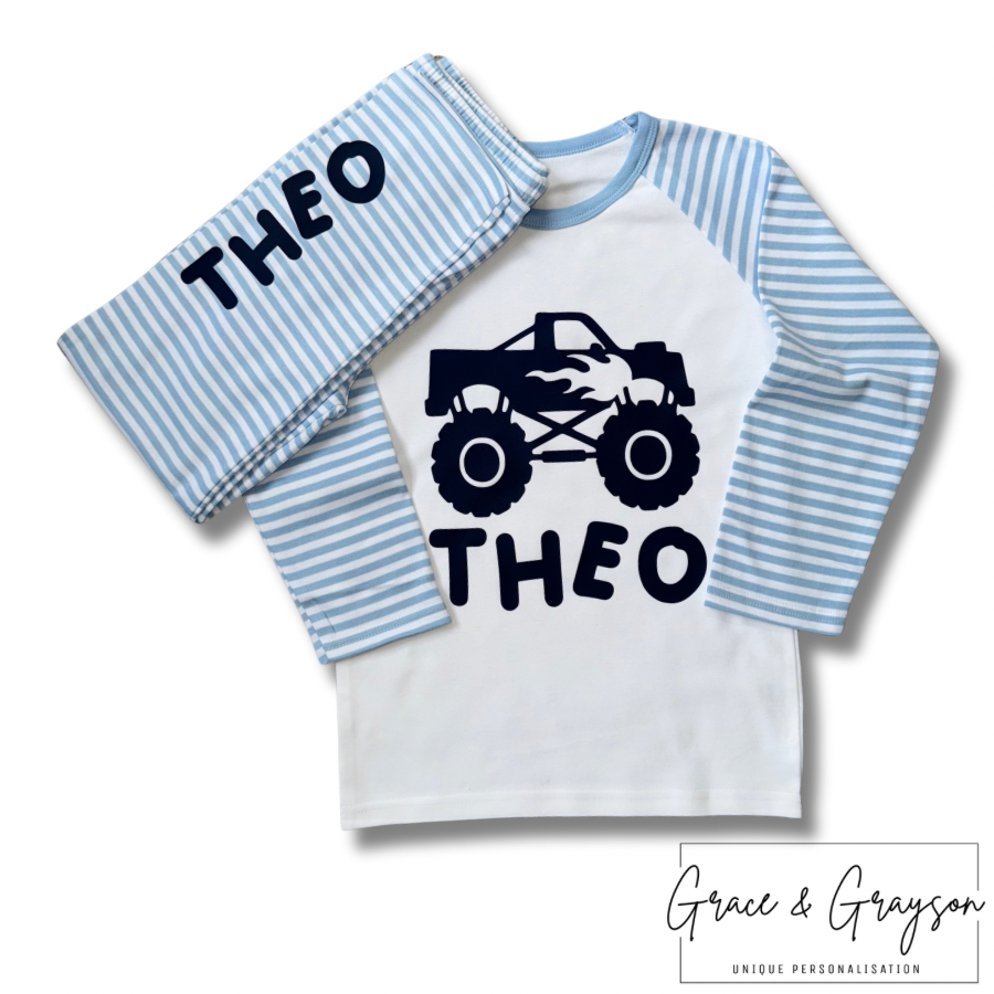Personalised Monster Truck Pyjamas