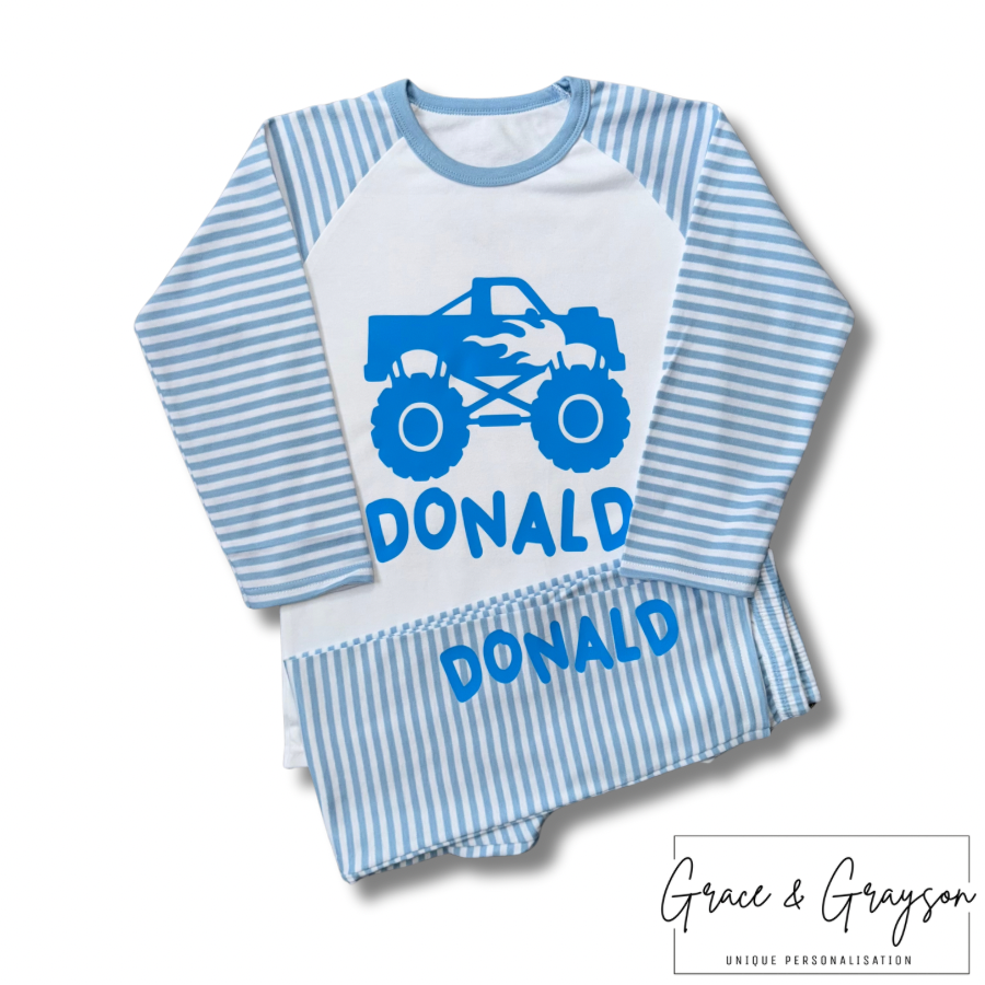 Personalised Monster Truck Pyjamas