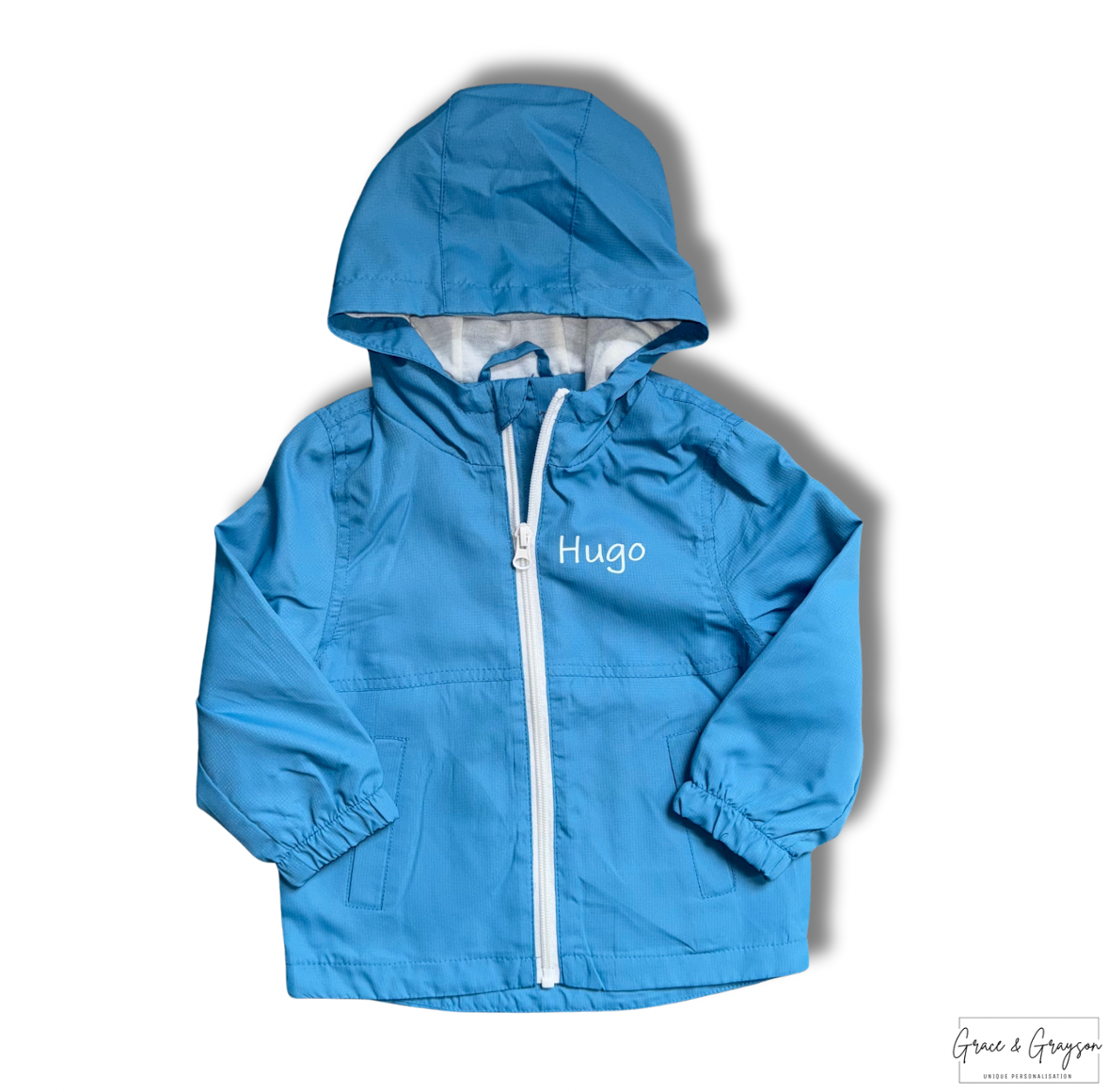 Personalised Blue Rain Coat
