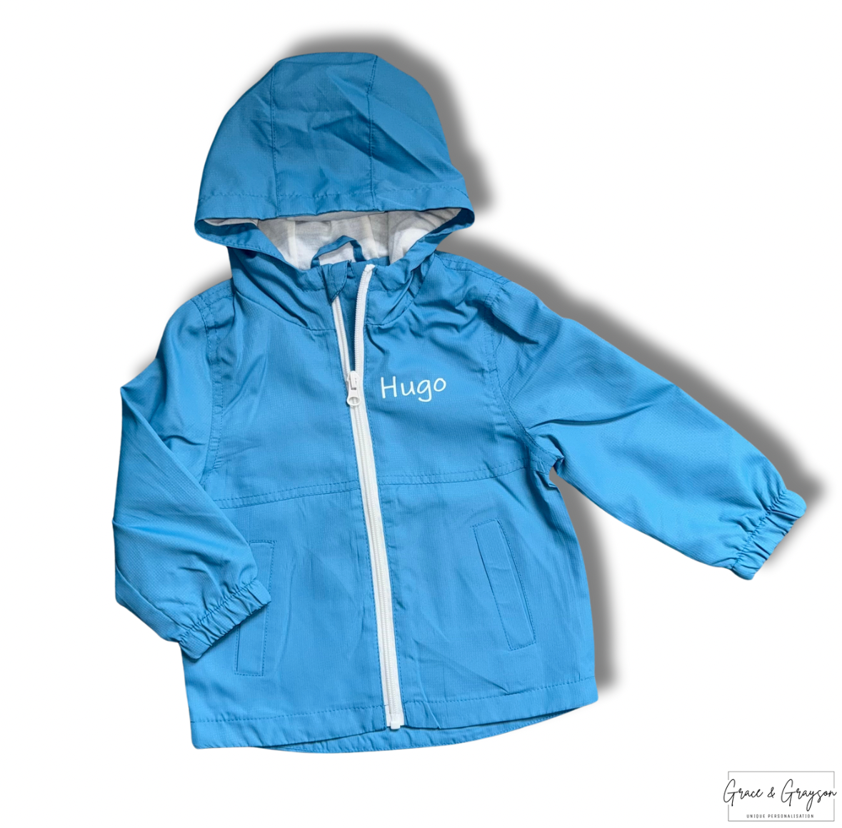 Personalised Blue Rain Coat