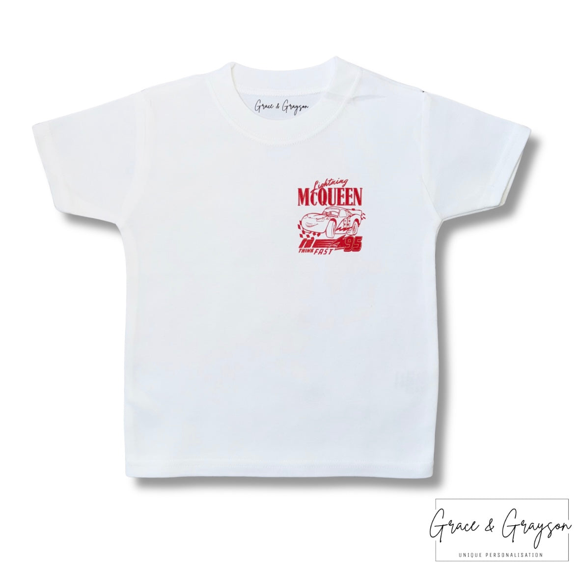 Kids Personalised Classic Lighning Mcqueen 95 T-Shirt