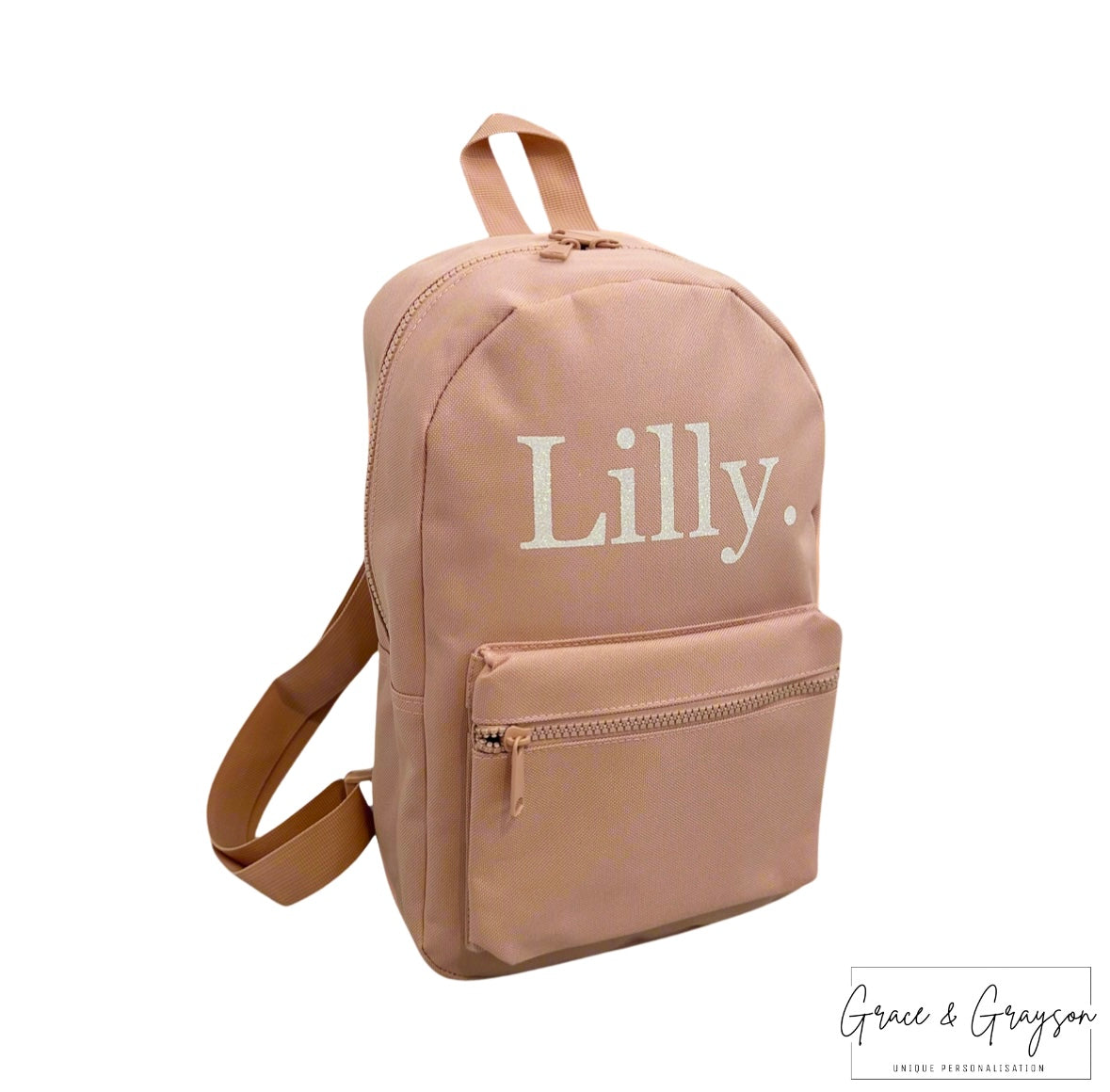 Kids Personalised Peach Backpack