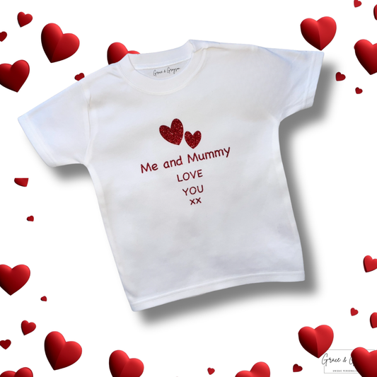 Personalised Me And Mummy Love You Valentines T-Shirt