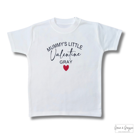 Personalised Mummy’s Little Valentine T-Shirt