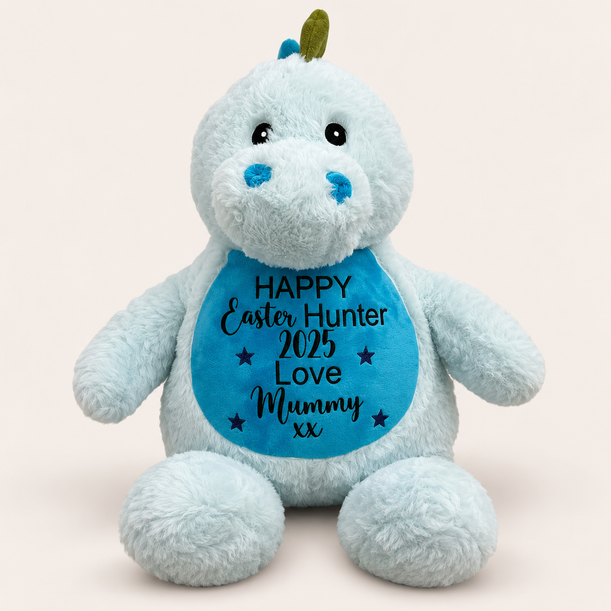 Personalised Create Your Own dinosaur teddy with custom name and message printed on tummy by Grace & Grayson