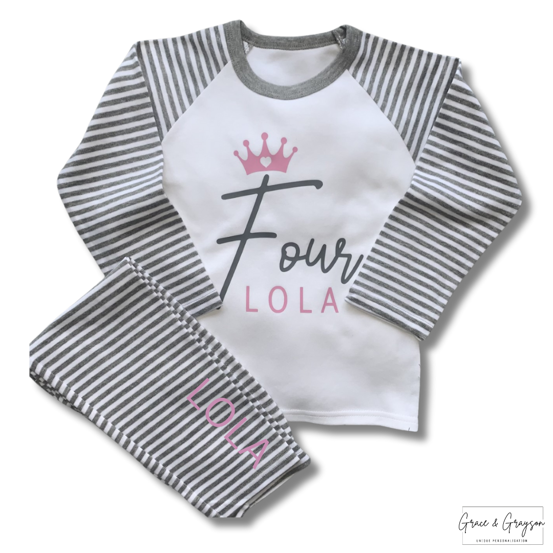 Personalised Girls Birthday Pyjamas