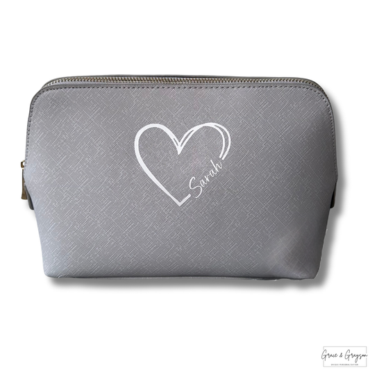 Personalised Heart Name Boutique Accessory Bag