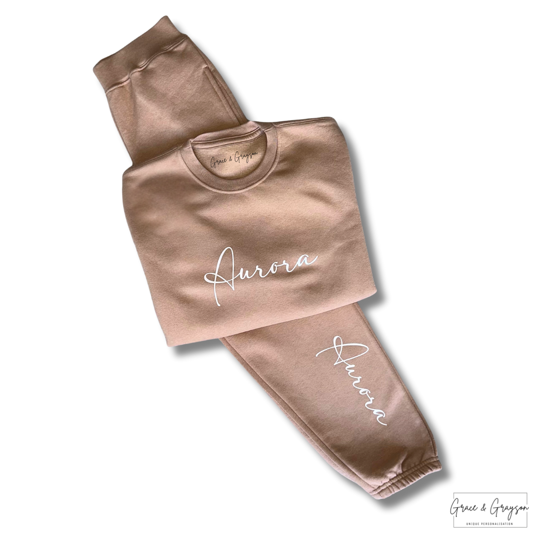 Personalised Warm Taupe Tracksuit