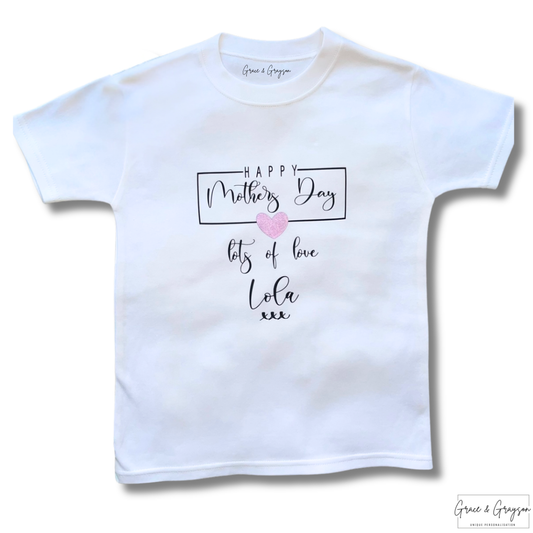 Personalised Mother's Day Lots of love T-Shirt