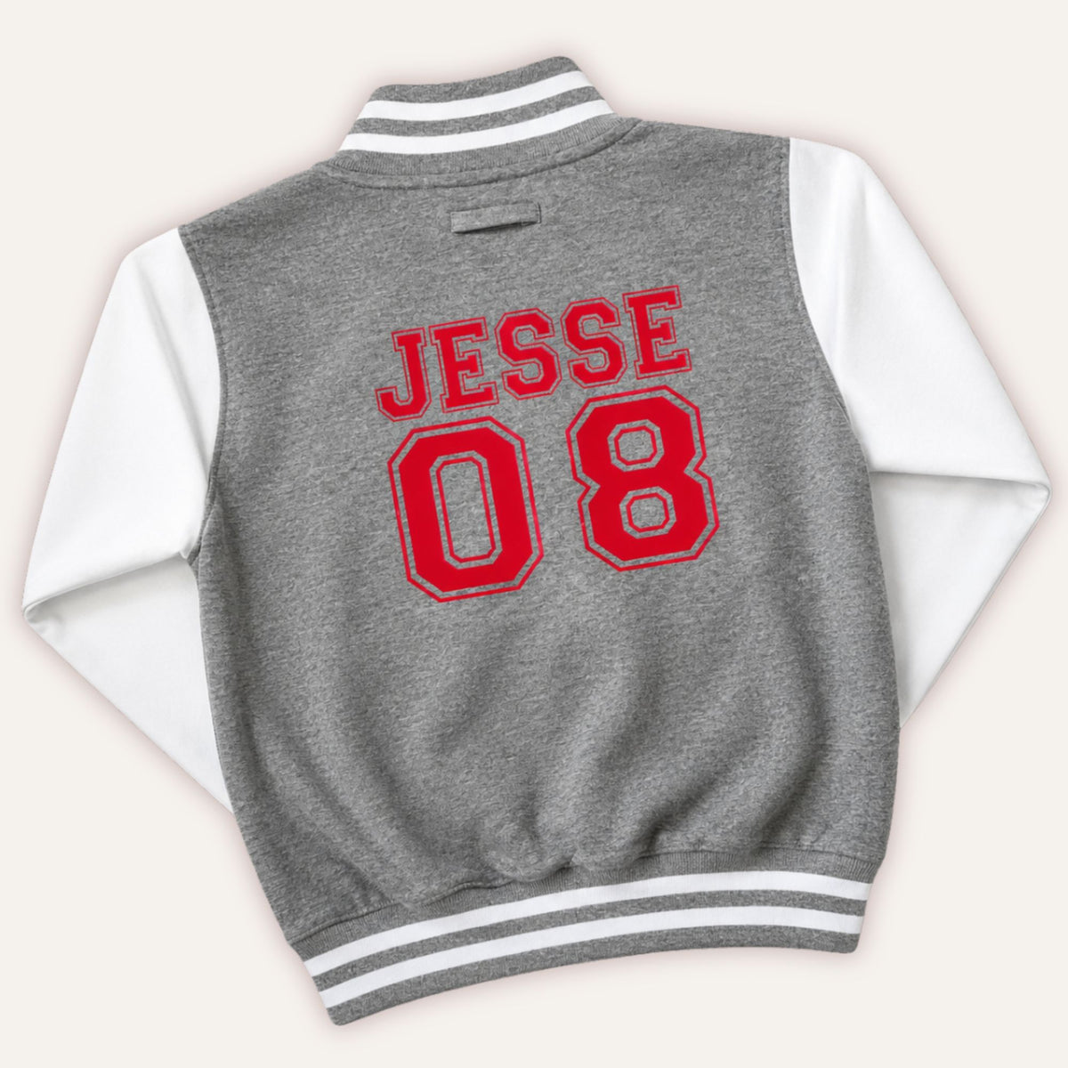 Personalised baseball jacket with name and number