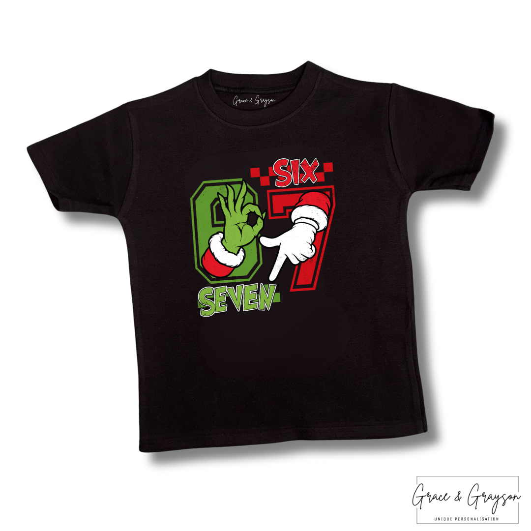 Six Seven 67 Personalised Christmas T-Shirt