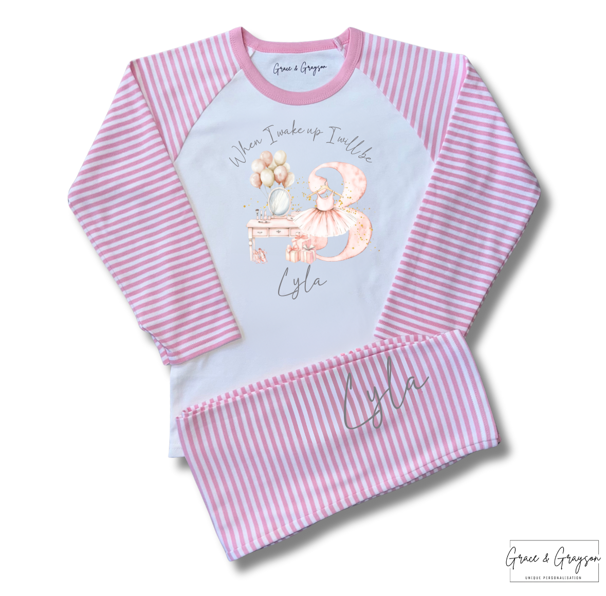 Personalised Ballerinas Dream Birthday Pyjamas