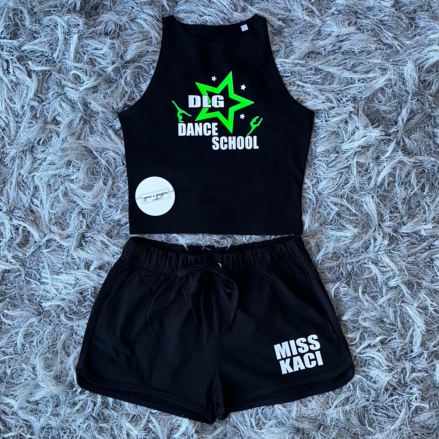 DLG Dance School Adults Crop Top & Shorts Set