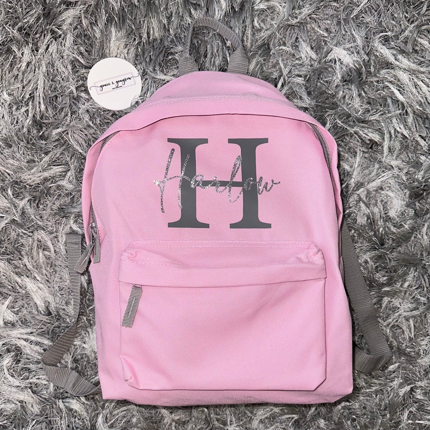 Kids Name & Initial Bigger Backpack