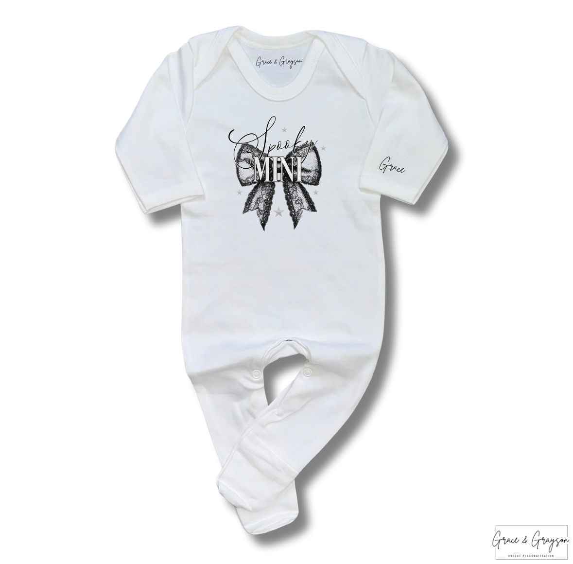 Spooky Halloween Mama & Mini Bow Baby Grow