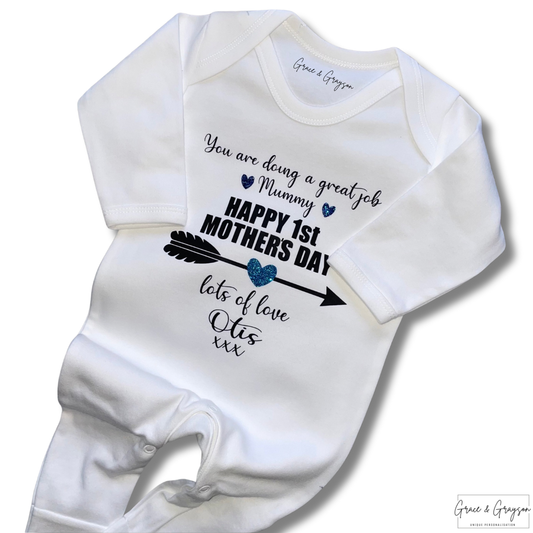 Personalised Mother's Day Great Job Baby Grow