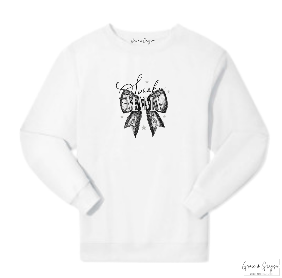 Spooky Halloween Mama & Mini Bow Sweatshirt