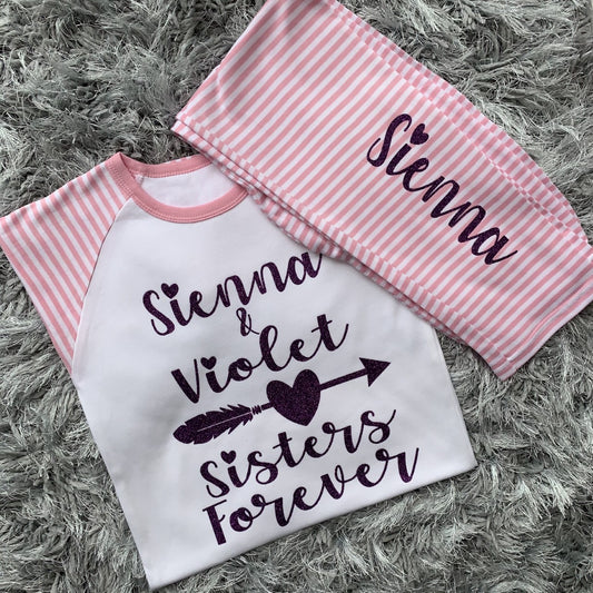 Personalised Sisters Forever Pyjamas