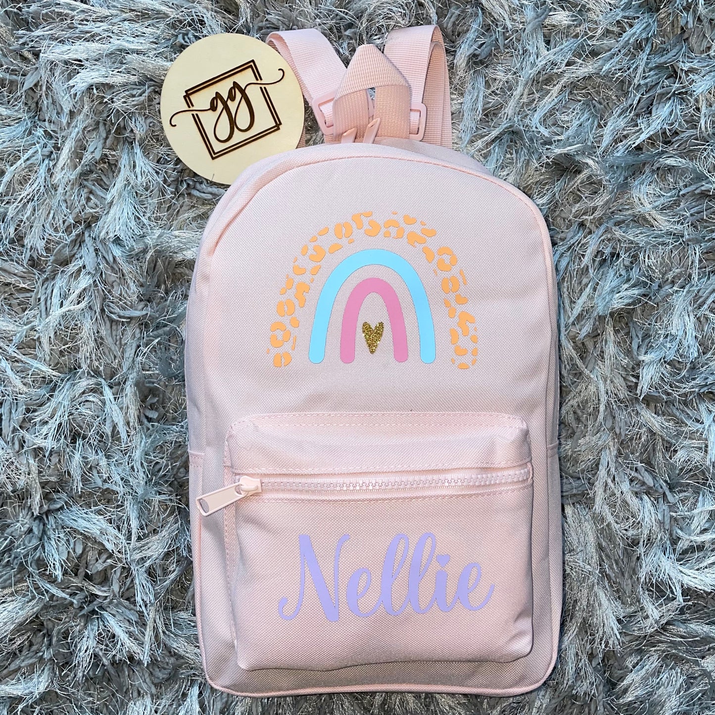 Kids Personalised Rainbow Backpack