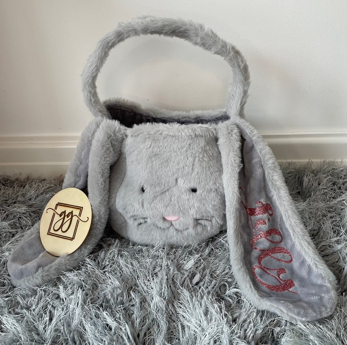 Personalised Plush Easter Bunny Baskets