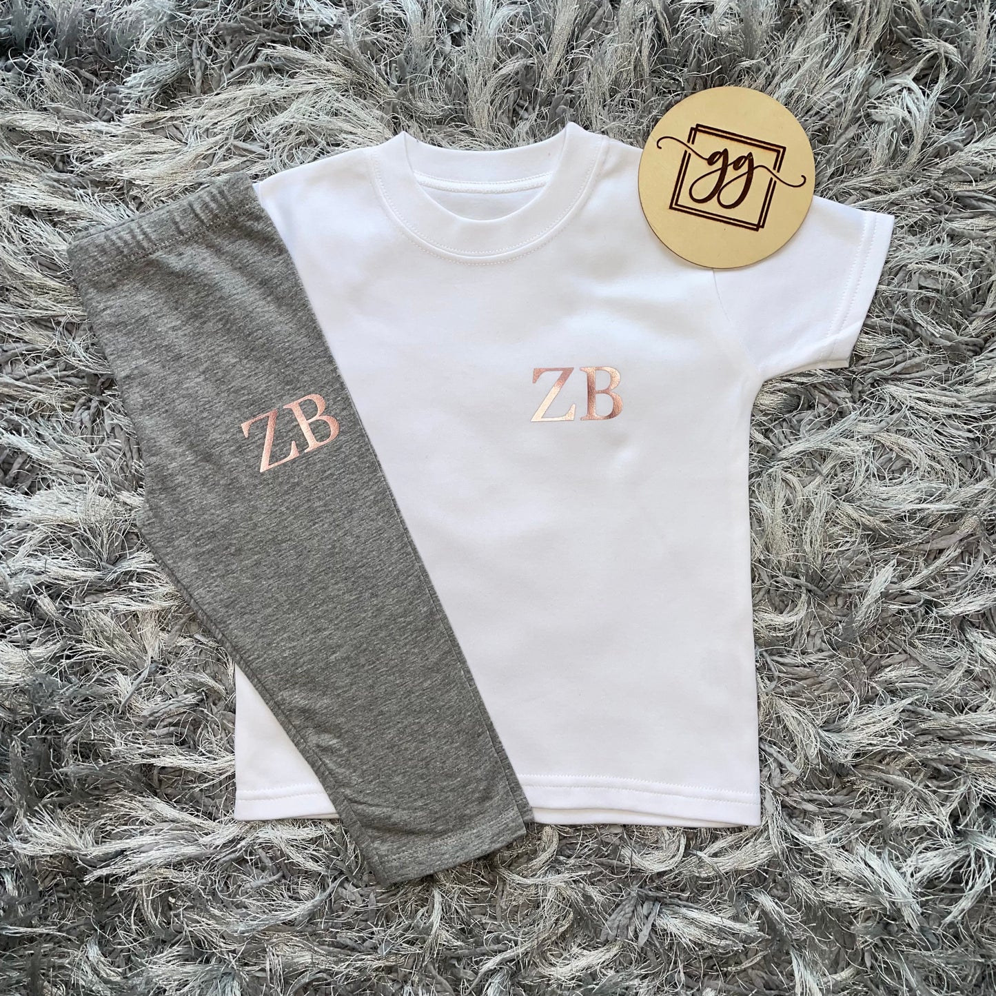 Initials T-Shirt & Leggings Set