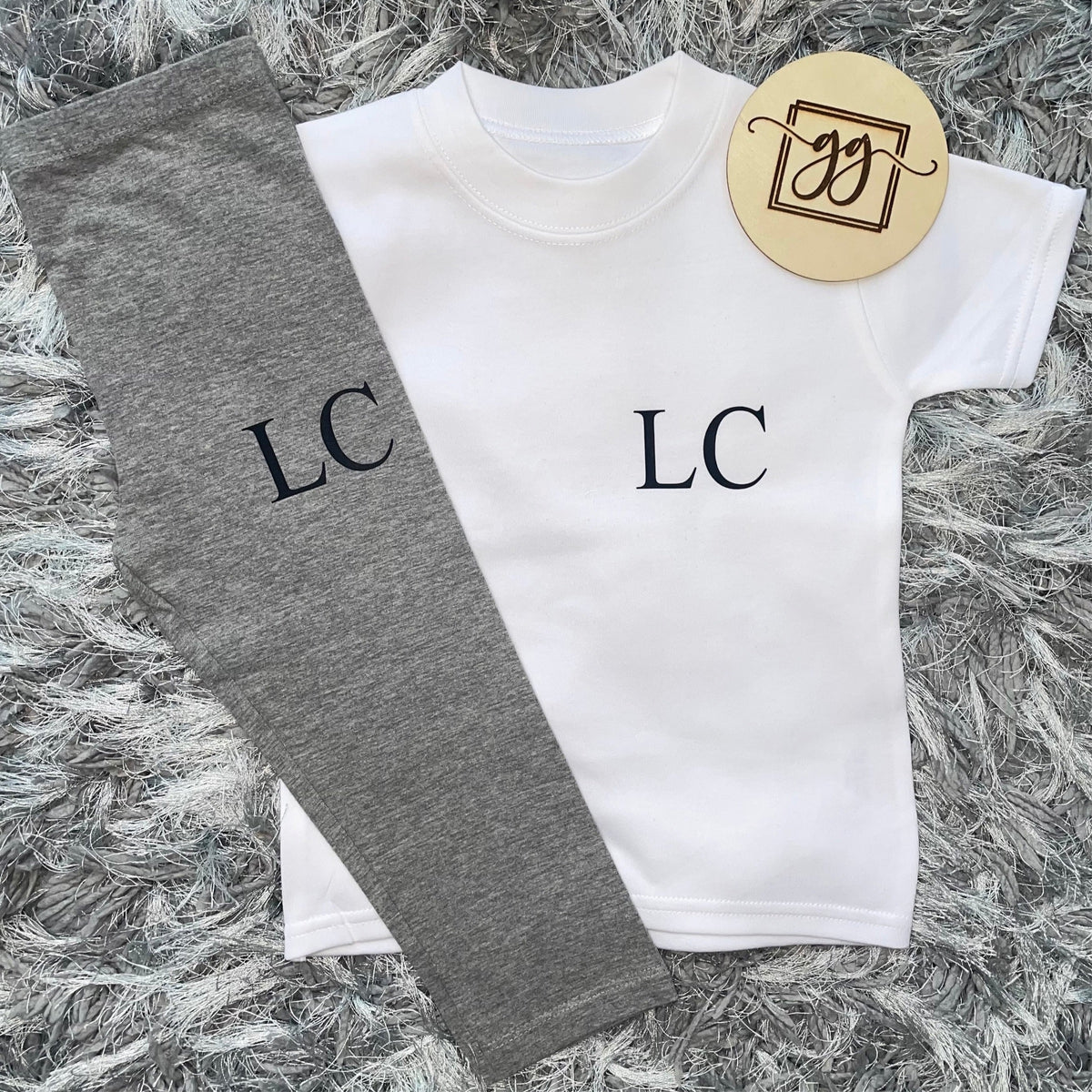 Initials T-Shirt & Leggings Set